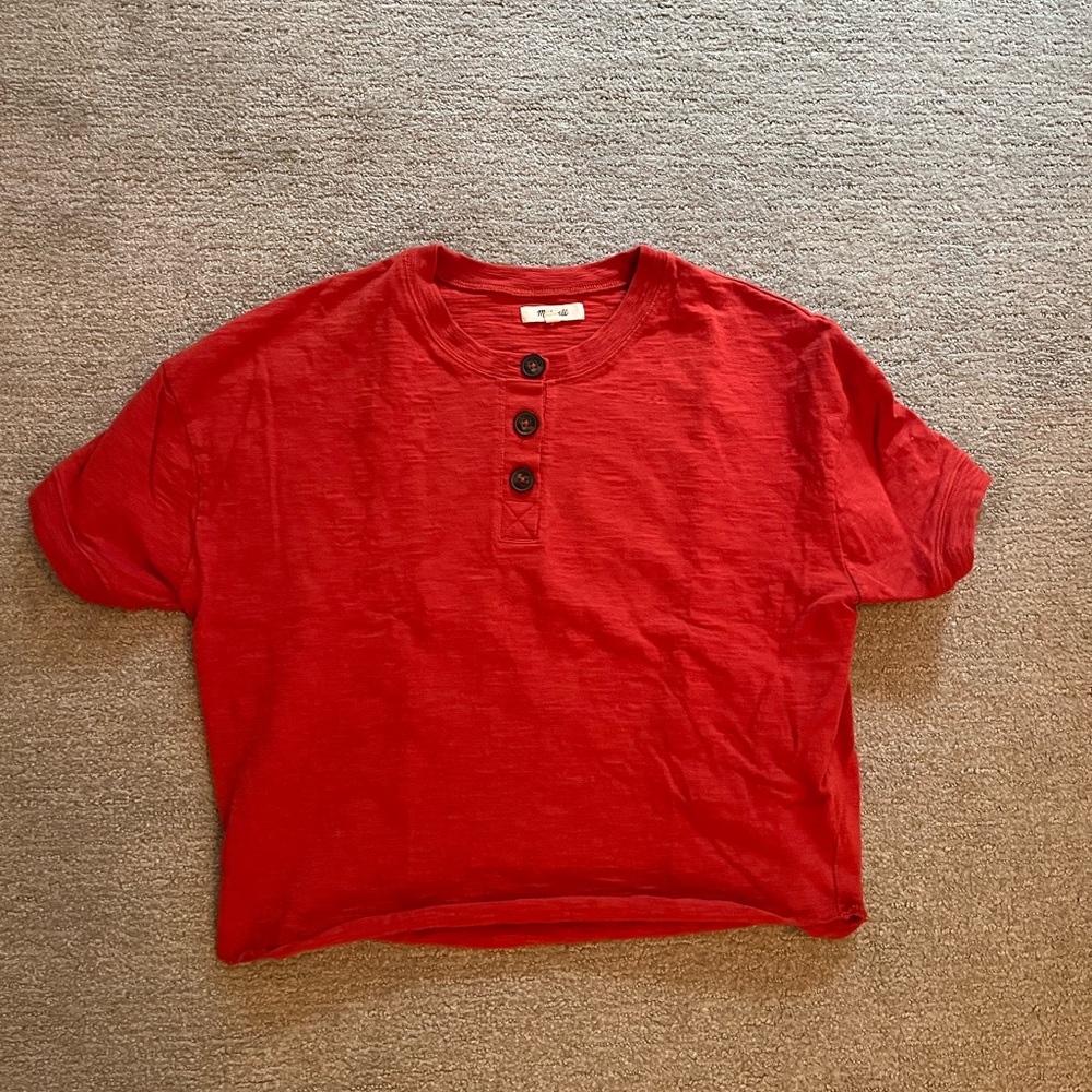 Madewell Raw Edge Henley Tee